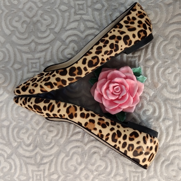 Marc Fisher MFALANYZ-T Animal Print Pointed Toe Flats Women's Size 8½ - Picture 3 of 7